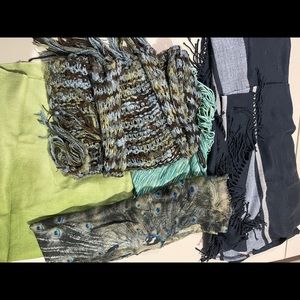 5 scarves / shawl/ poncho